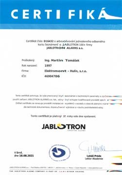 Jablotron 100+ – Elektromont – Hulín