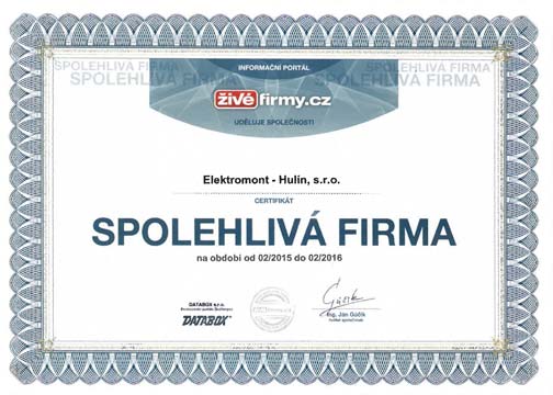 Spolehlivá firma – Elektromont – Hulín